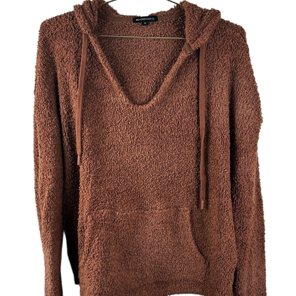 Beyond Yoga Cloud Cover Hoodie in a brown color